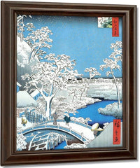 A Stone Bridge In The Snow By Hiroshige Fine Art Print