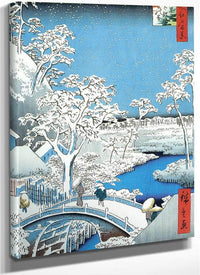 A Stone Bridge In The Snow By Hiroshige Fine Art Print