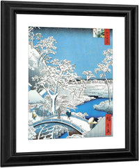 A Stone Bridge In The Snow By Hiroshige Fine Art Print