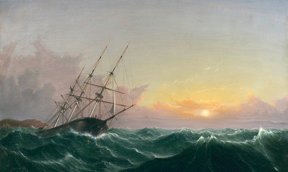A Storm Breaking Away Spanierman By Fitz Henry Lane Fine Art Print