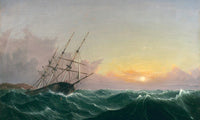 A Storm Breaking Away Spanierman By Fitz Henry Lane Fine Art Print