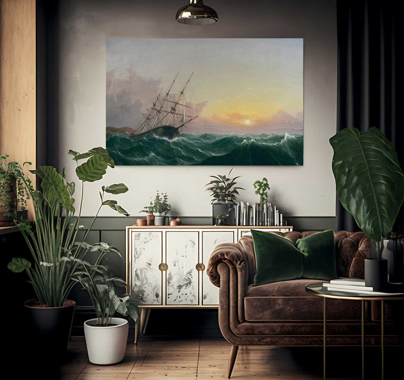 A Storm Breaking Away Spanierman By Fitz Henry Lane Fine Art Print