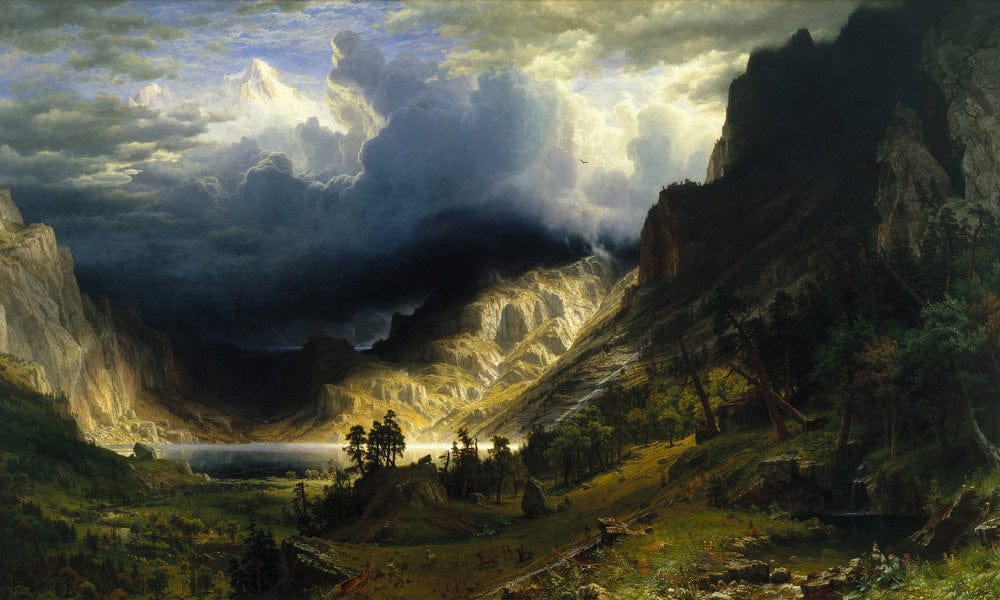 A Storm In The Rocky Mountains Mt Rosalie 1866 By Albert Bierstadt Fine Art Print
