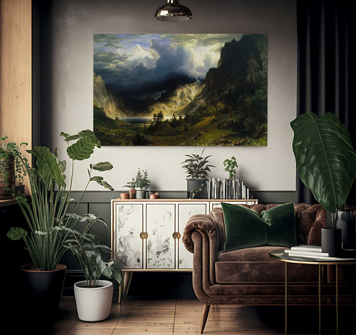 A Storm In The Rocky Mountains Mt Rosalie 1866 By Albert Bierstadt Fine Art Print