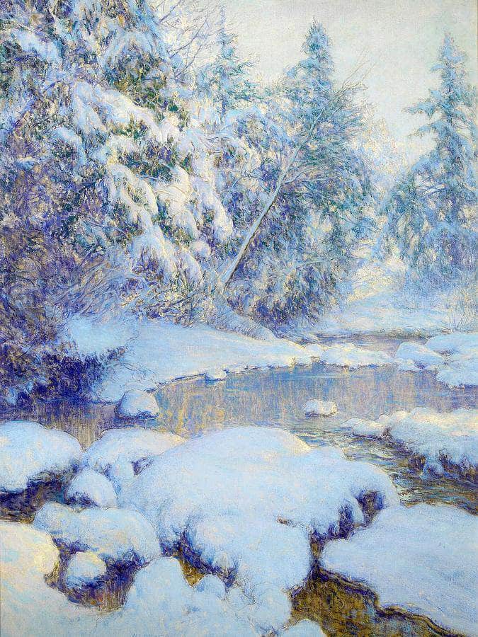 A Stream In Winter By Walter Launt Palmer Fine Art Print