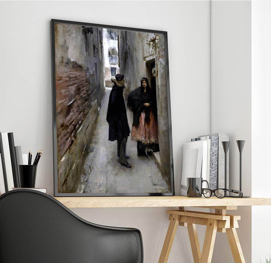 A Street In Venice Painting John Singer Sargent Canvas Art Fine Art Print