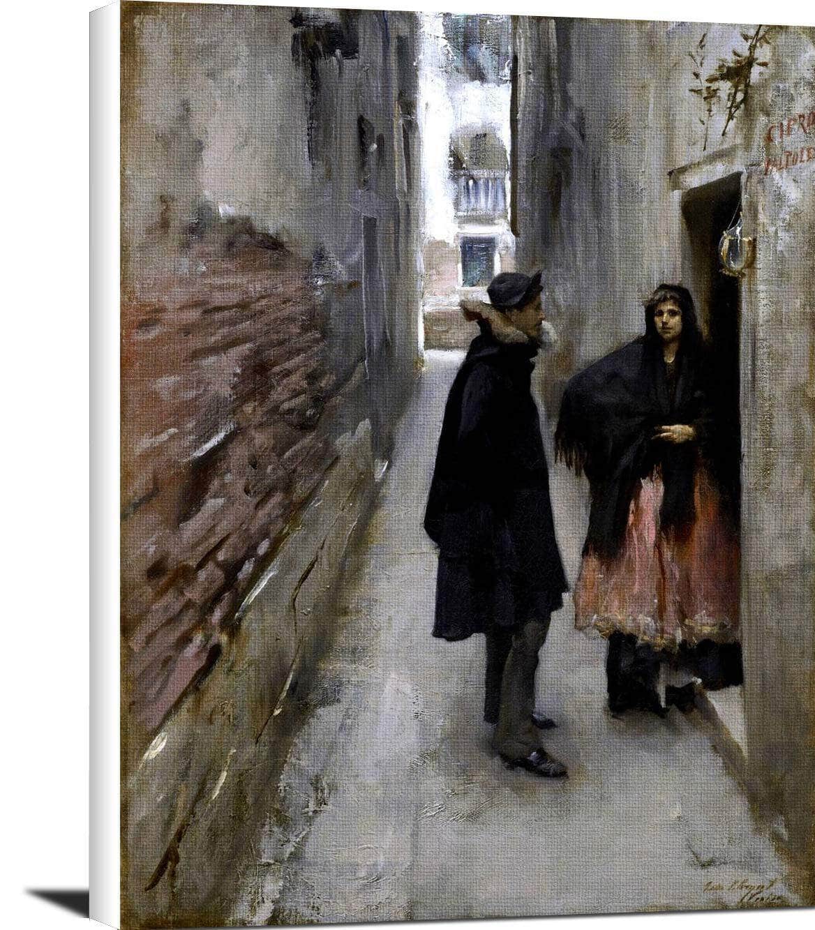 A Street In Venice Painting John Singer Sargent Canvas Art Fine Art Print