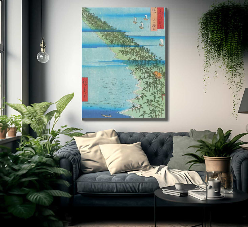 A Stretch Of Land Overgrown With Pines By Hiroshige Fine Art Print