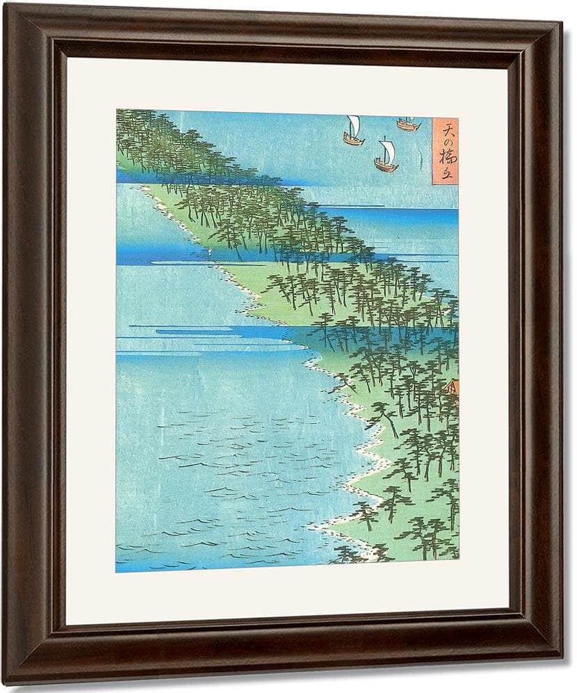 A Stretch Of Land Overgrown With Pines By Hiroshige Fine Art Print