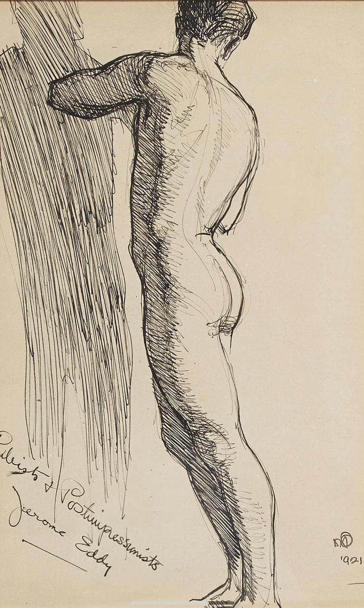 A Study Of A Nude By Maynard Dixon Fine Art Print