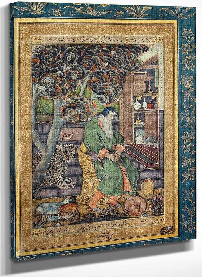 A Sufi Sage   The Personification Of Melancholia 1615 By Farrukh Beg Fine Art Print