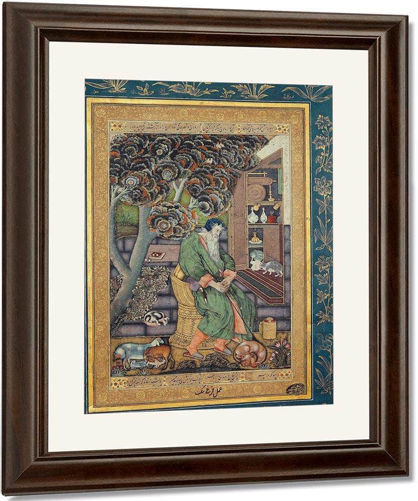 A Sufi Sage   The Personification Of Melancholia 1615 By Farrukh Beg Fine Art Print