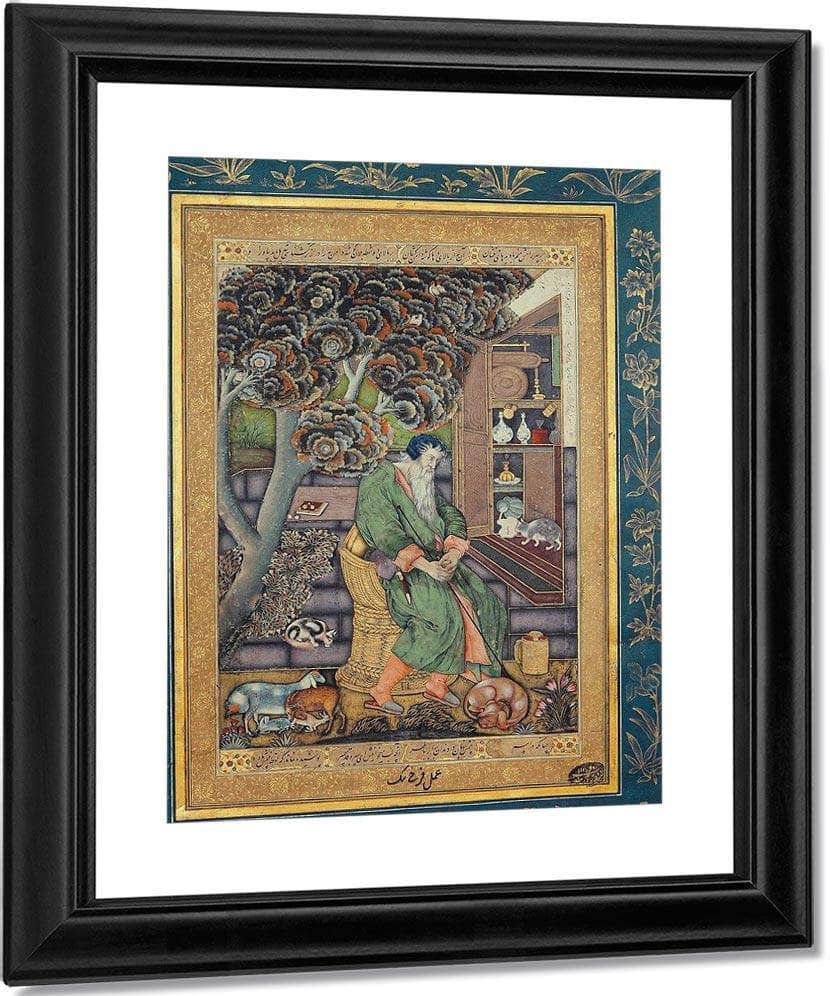 A Sufi Sage   The Personification Of Melancholia 1615 By Farrukh Beg Fine Art Print