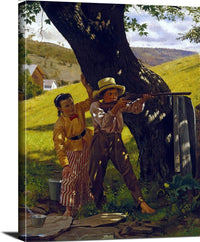 A Sure Shot Painting John George Brown Canvas Art Fine Art Print