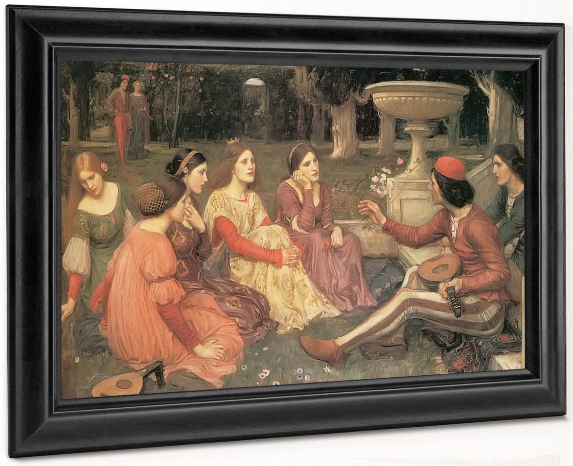 A Tale From The Decameron By John Waterhouse Fine Art Print