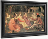 A Tale From The Decameron By John Waterhouse Fine Art Print