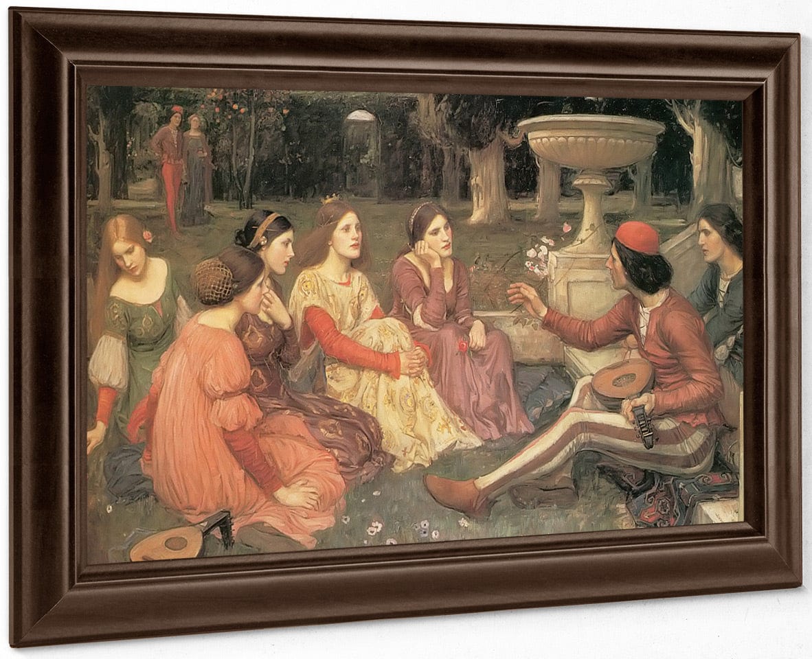 A Tale From The Decameron By John Waterhouse Fine Art Print