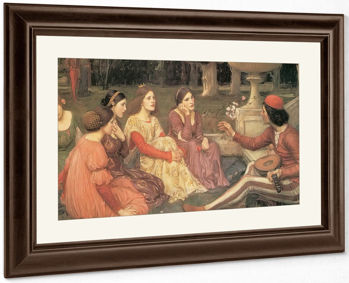 A Tale From The Decameron By John Waterhouse Fine Art Print