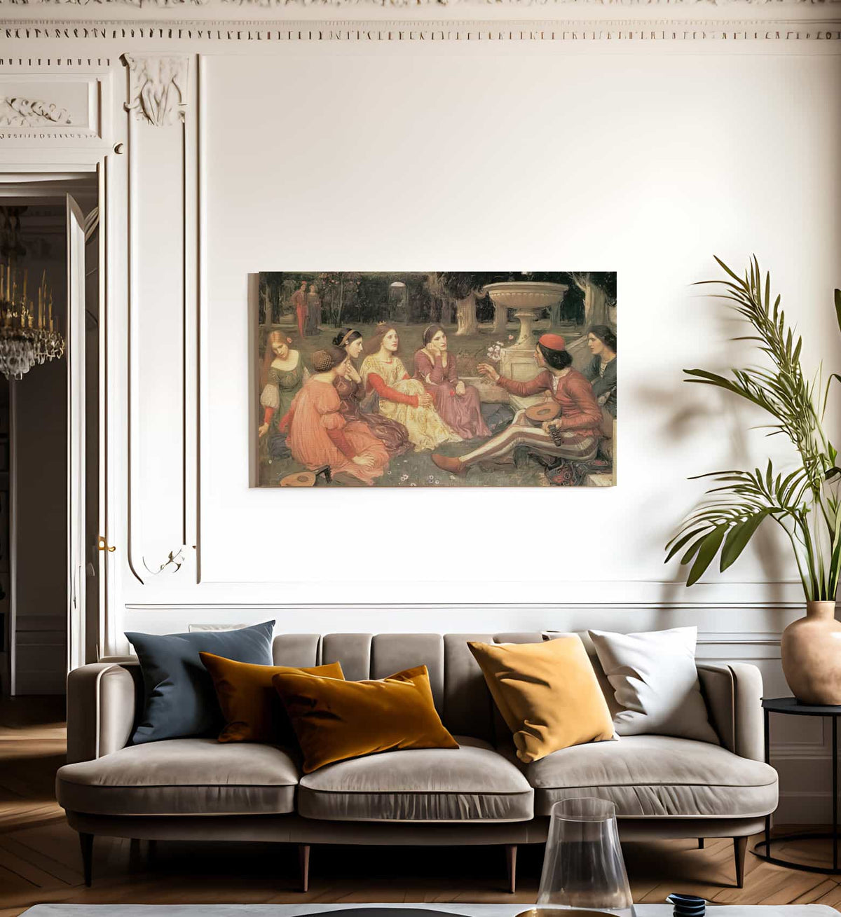 A Tale From The Decameron By John Waterhouse Fine Art Print