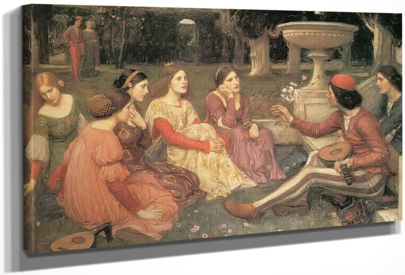 A Tale From The Decameron By John Waterhouse Fine Art Print