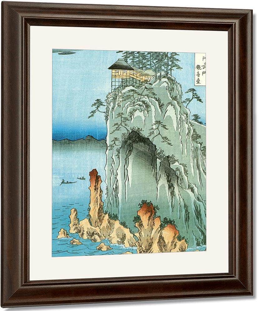 A Temple On A High Rock By Hiroshige Fine Art Print