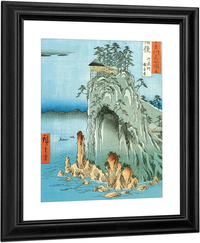 A Temple On A High Rock By Hiroshige Fine Art Print