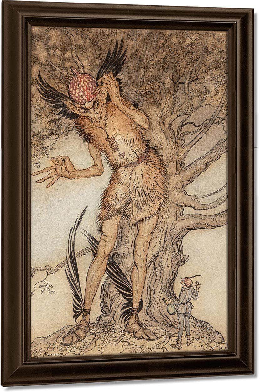 A Terrible Fellow Little Brother And Little Sister Interior Illustration 1917 By Arthur Rackham Fine Art Print