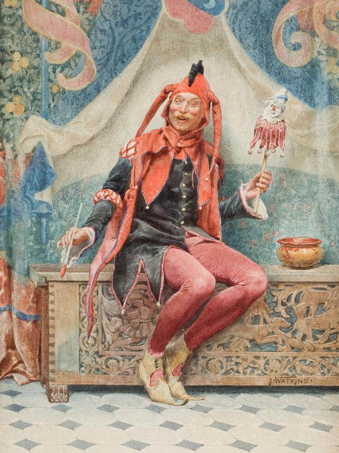 A Touch Of Humor Study By John Watkins Fine Art Print