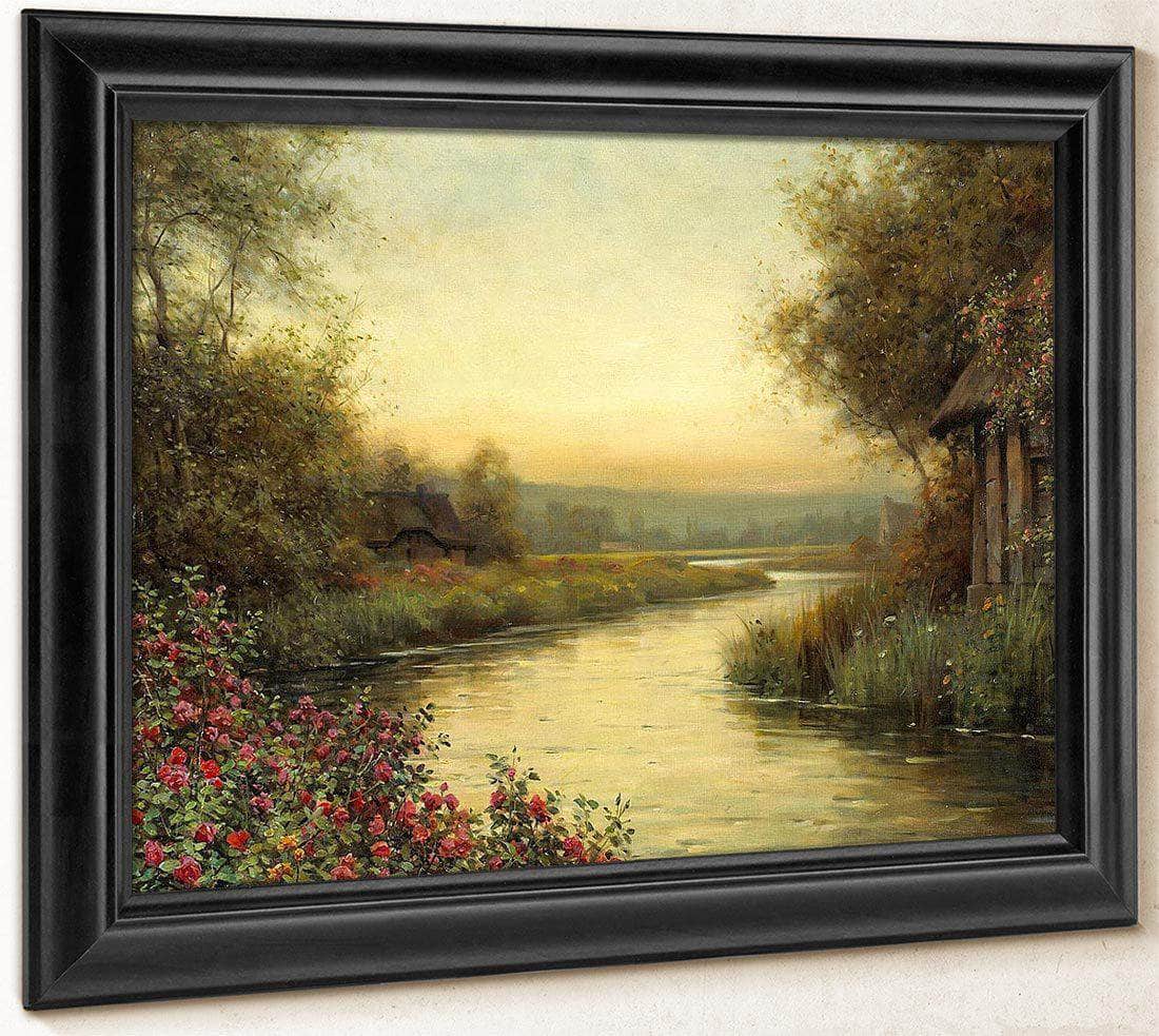 A Tranquil River Landscape By Louis Aston Knight Fine Art Print