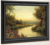 A Tranquil River Landscape By Louis Aston Knight Fine Art Print