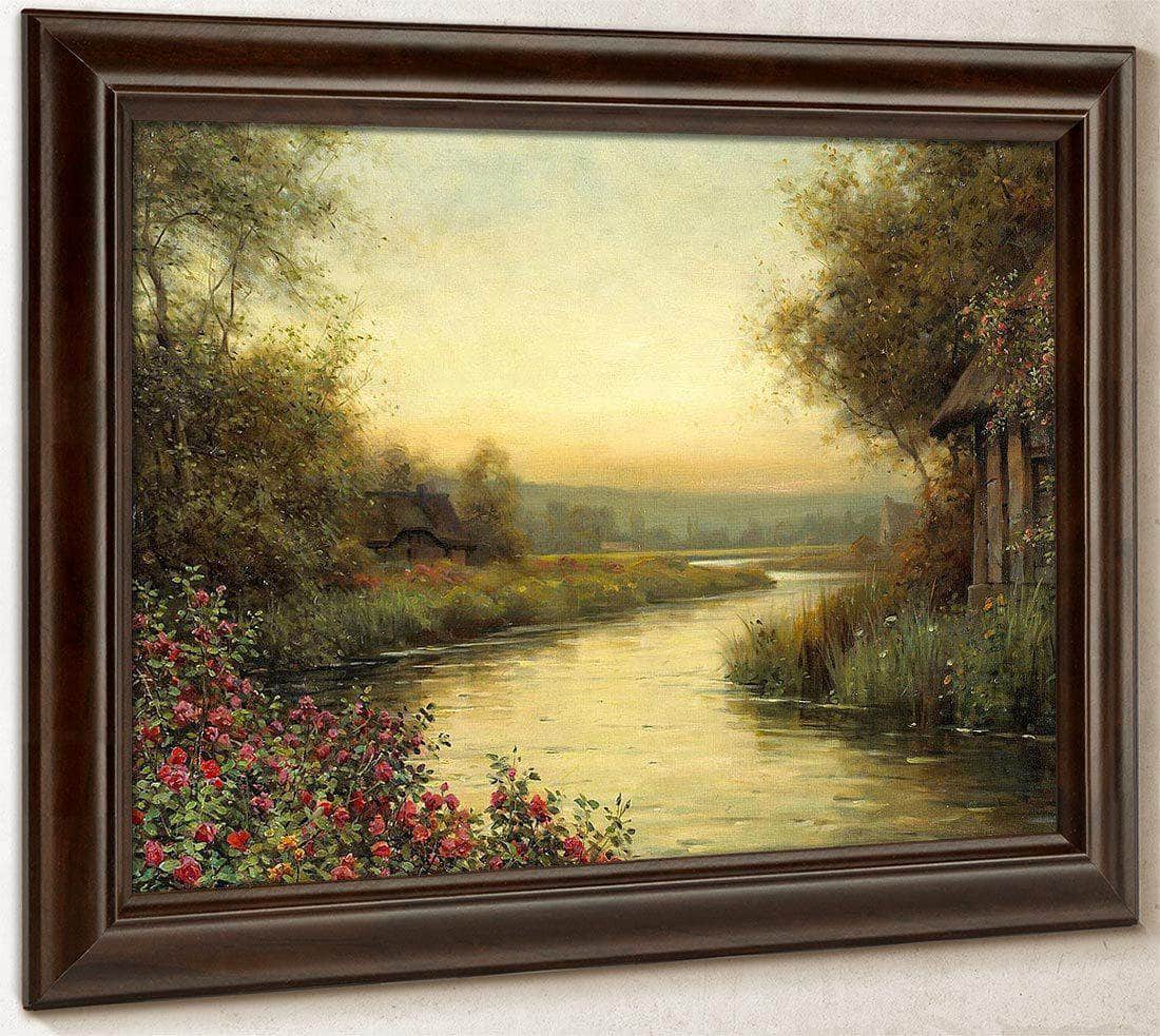 A Tranquil River Landscape By Louis Aston Knight Fine Art Print