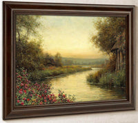 A Tranquil River Landscape By Louis Aston Knight Fine Art Print