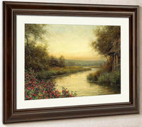 A Tranquil River Landscape By Louis Aston Knight Fine Art Print