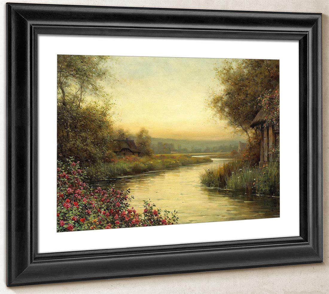 A Tranquil River Landscape By Louis Aston Knight Fine Art Print