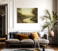 A Tranquil River Landscape By Louis Aston Knight Fine Art Print