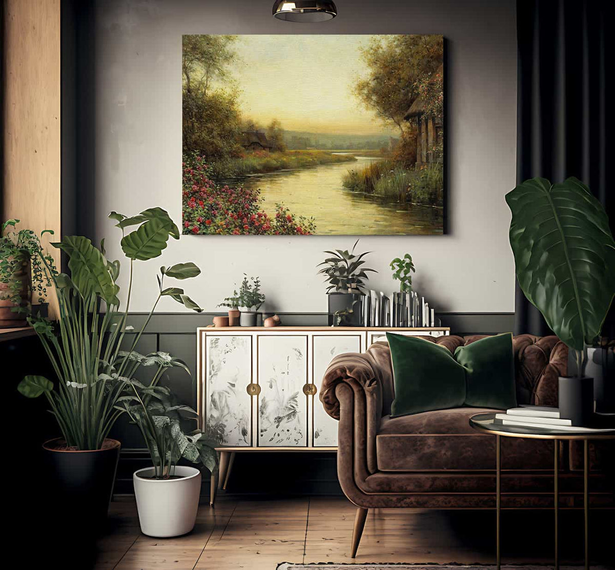 A Tranquil River Landscape By Louis Aston Knight Fine Art Print