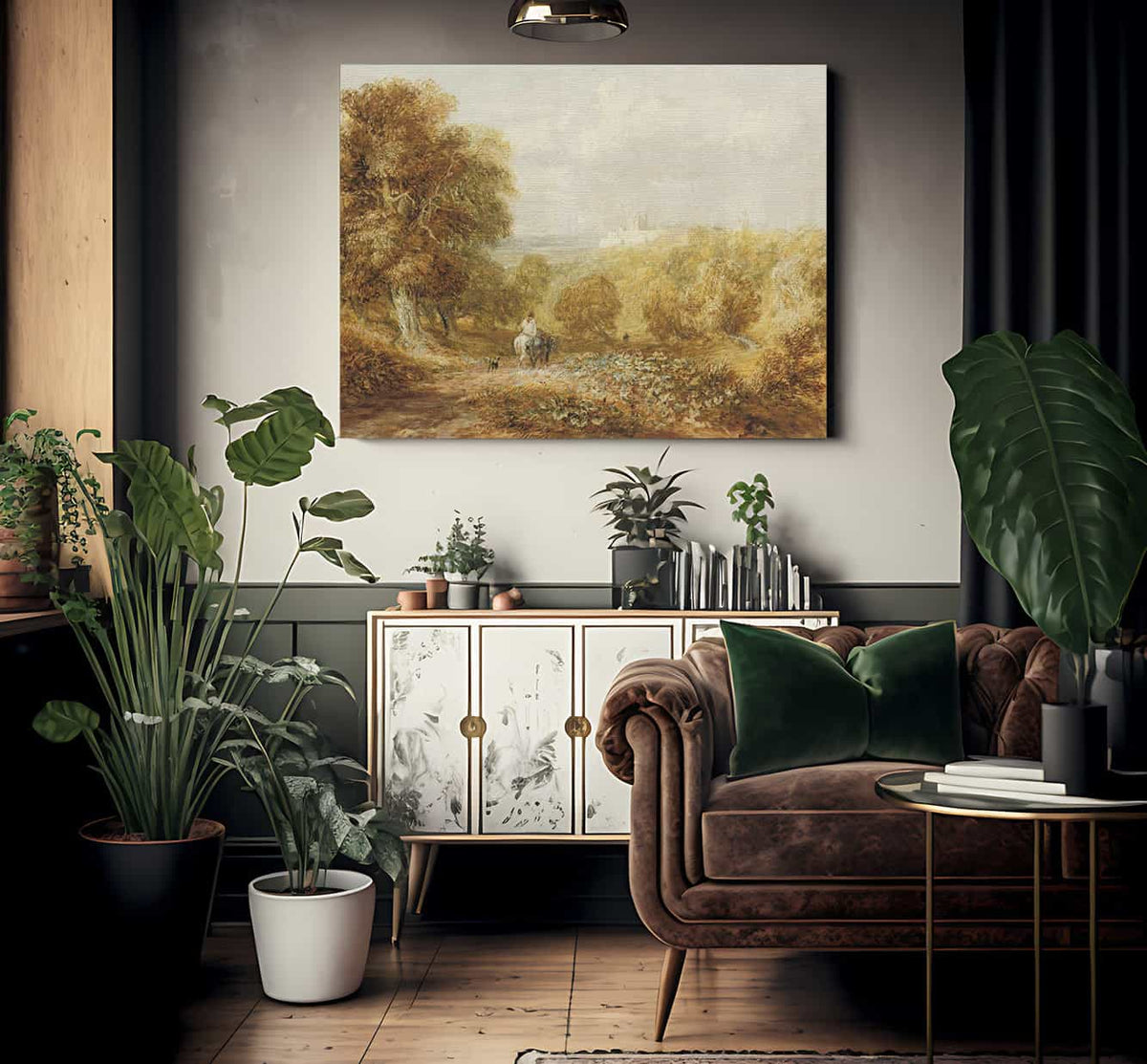 A Traveller On A Track Below Bolsover Castle Derbyshire By David Cox Fine Art Print