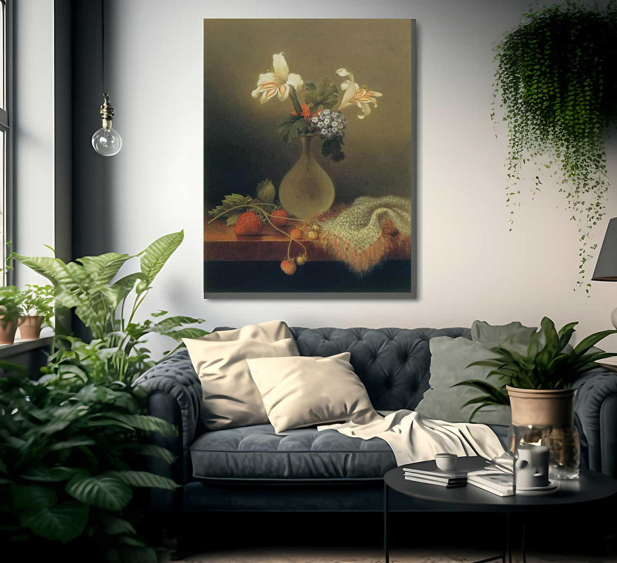 A Vase Of Corn Lilies And Heliotrope By Martin Johnson Heade Fine Art Print