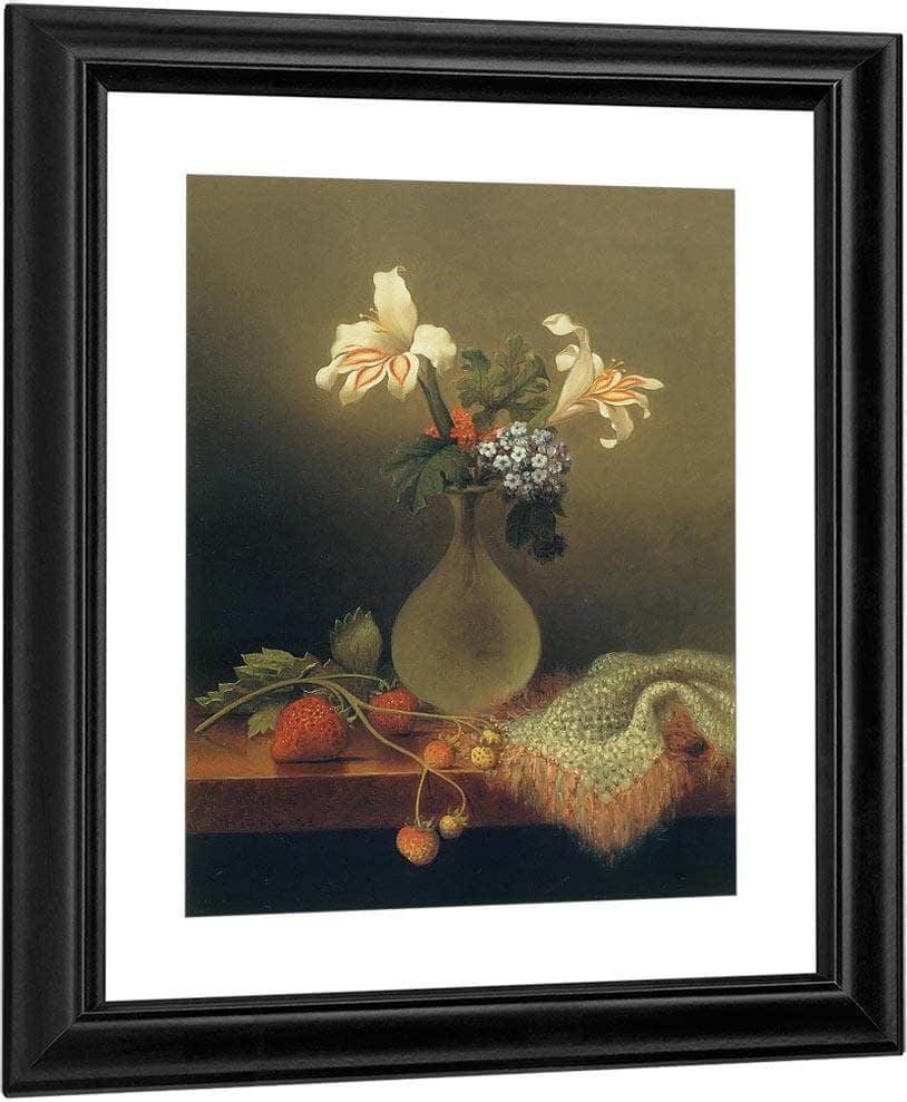 A Vase Of Corn Lilies And Heliotrope By Martin Johnson Heade Fine Art Print