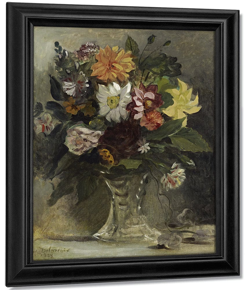A Vase Of Flowers By Ferdinand Victor Eugene Delacroix Fine Art Print