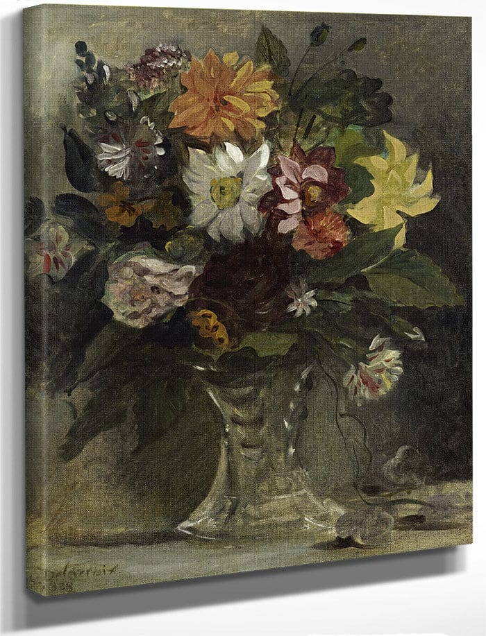 A Vase Of Flowers By Ferdinand Victor Eugene Delacroix Fine Art Print