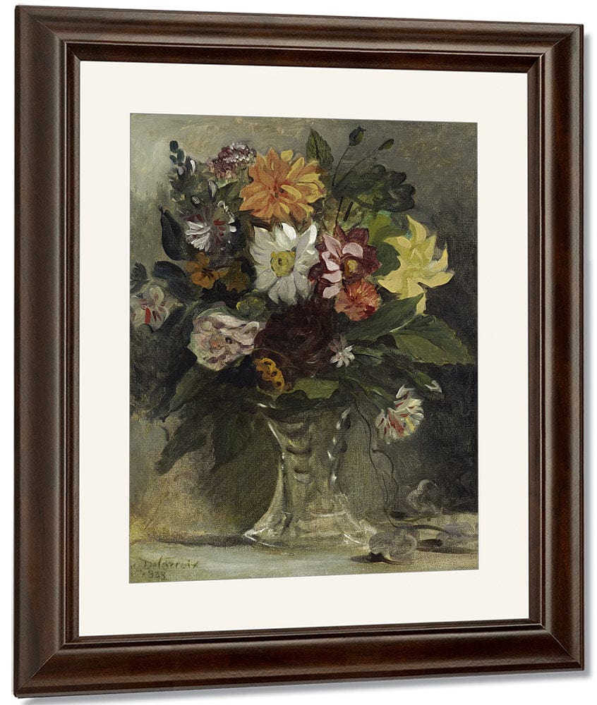 A Vase Of Flowers By Ferdinand Victor Eugene Delacroix Fine Art Print