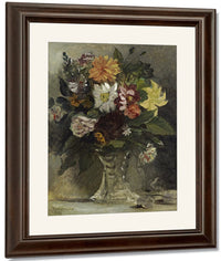 A Vase Of Flowers By Ferdinand Victor Eugene Delacroix Fine Art Print