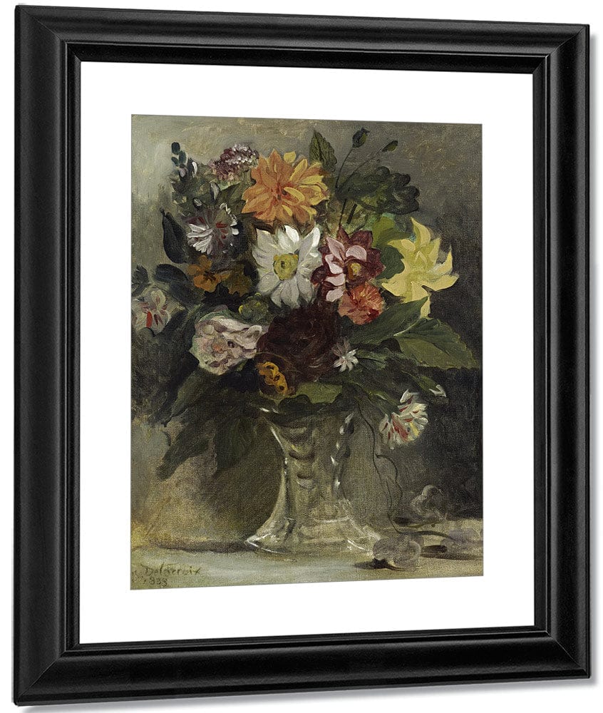 A Vase Of Flowers By Ferdinand Victor Eugene Delacroix Fine Art Print