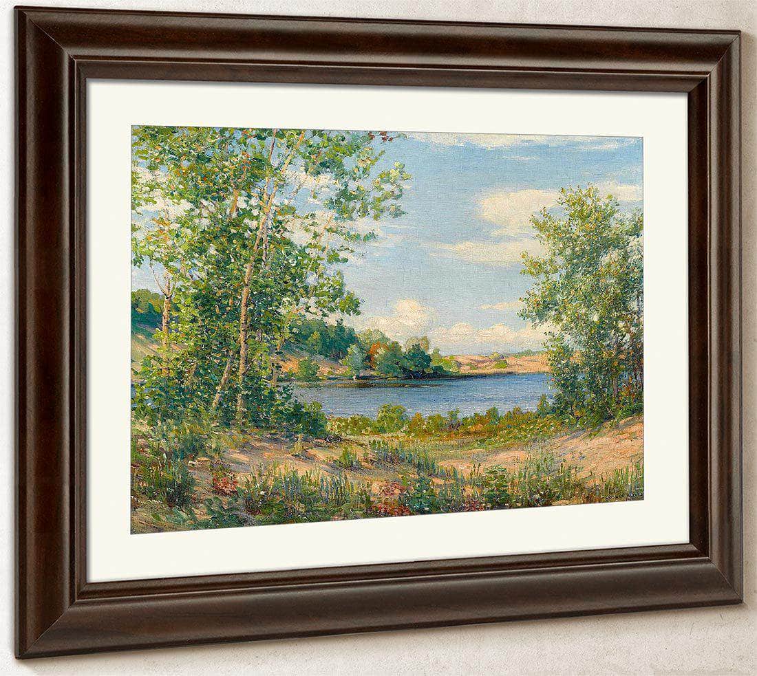 A View Across The Lake, Saugatuck, Michigan, 1919 By Joseph Kleitsch Fine Art Print