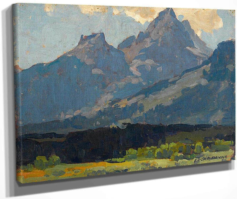 A View From The Valley Floor Towards The Sierras By Edgar Payne Fine Art Print