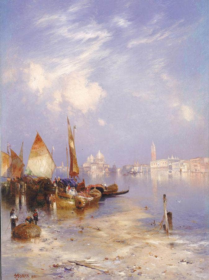 A View Of Venice By Thomas Moran Fine Art Print
