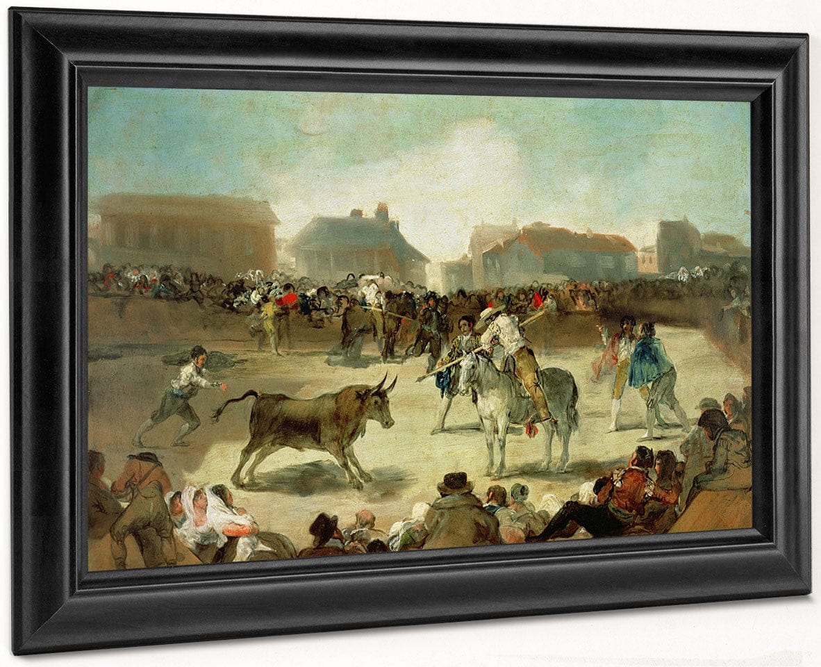 A Village Bullfight By Francisco De Goya Fine Art Print