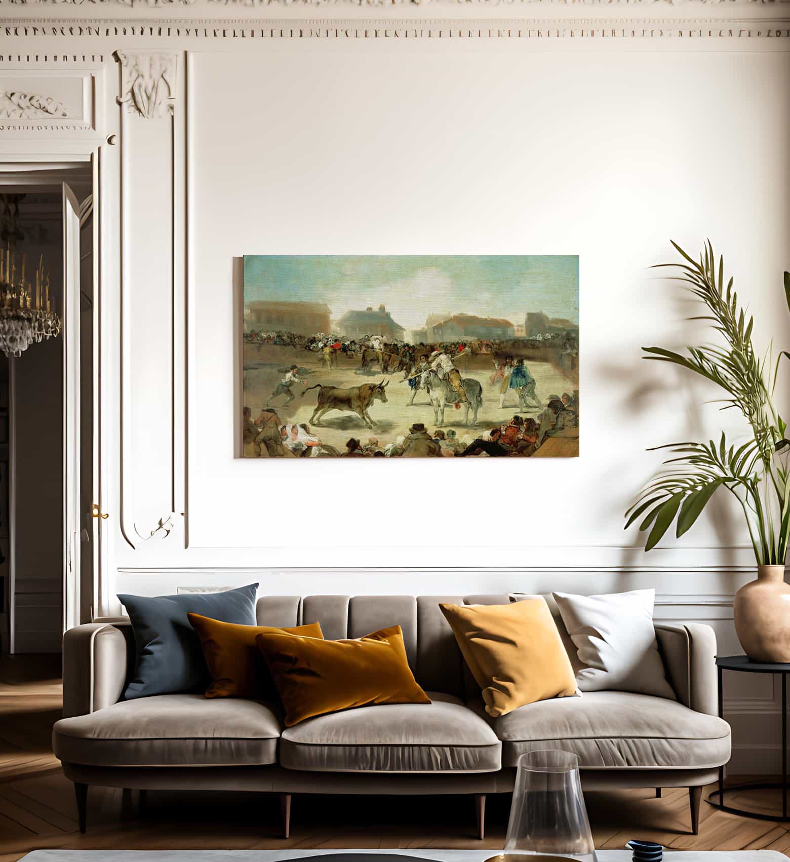 A Village Bullfight By Francisco De Goya Fine Art Print