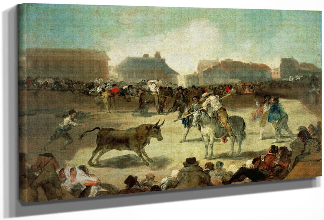 A Village Bullfight By Francisco De Goya Fine Art Print